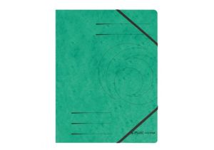Картонена папка с ластик herlitz зелена