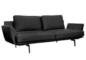 Диван естествена кожа Gram Lux-3 черен